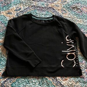 Calvin Klein Black Crew Neck Seatshirt with Logo